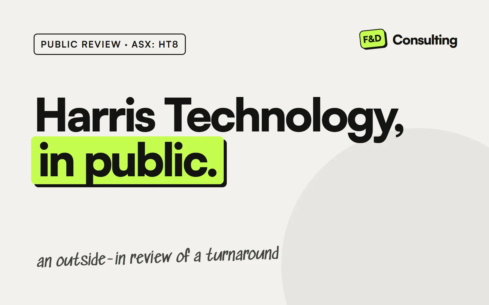 Harris Technology public review: revenue up 24 per cent, operating cash flow positive